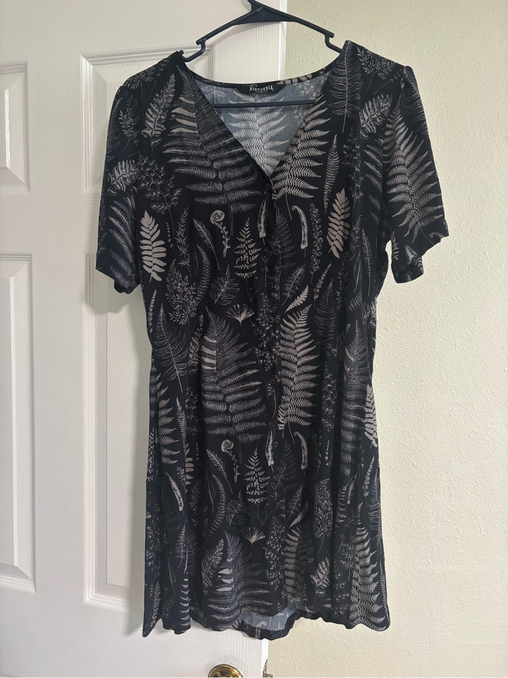 Maidenhair Button Up Mini Dress